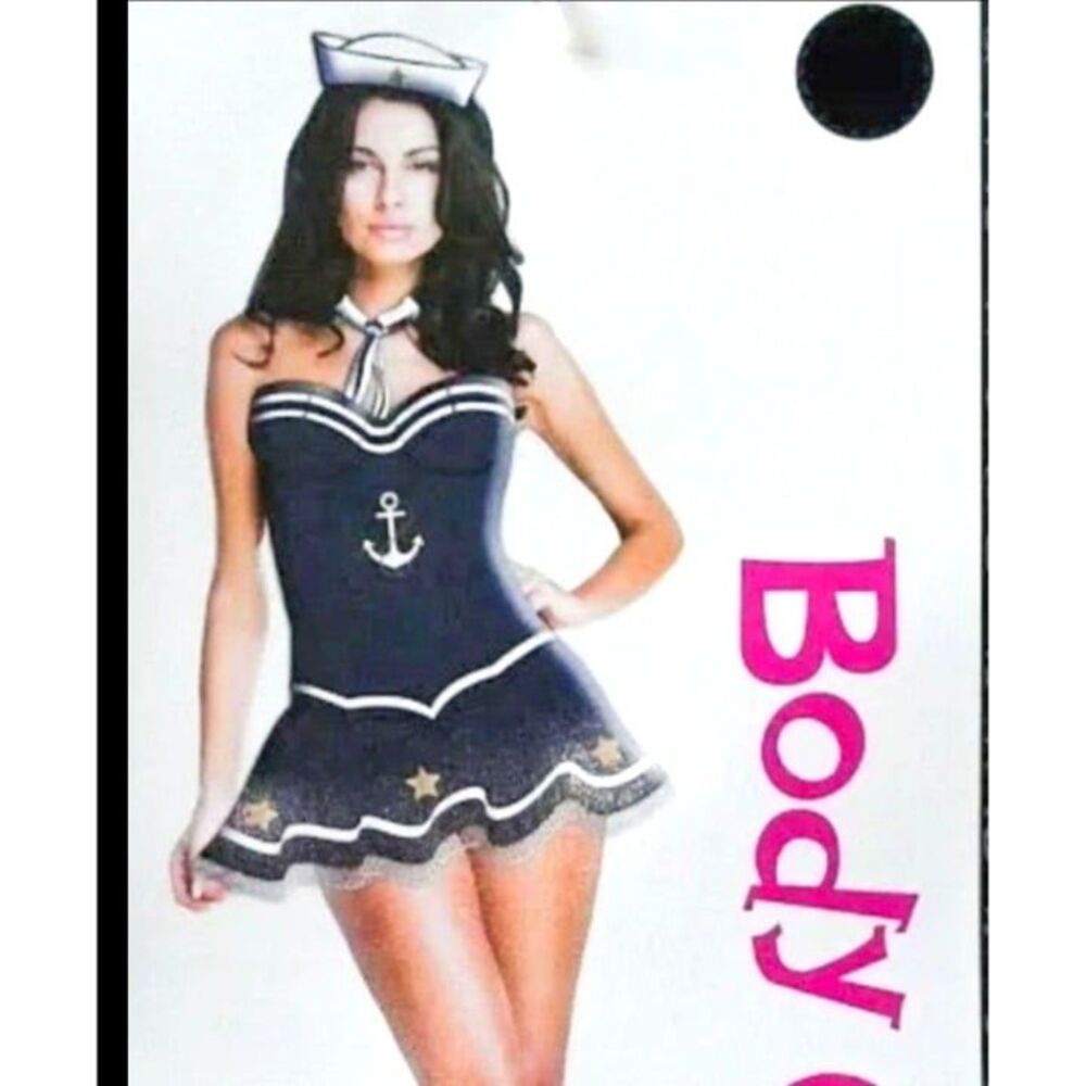 Body Candy Womens Navy Blue Costume L Sailor Mini Dress L